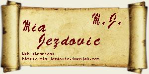Mia Jezdović vizit kartica